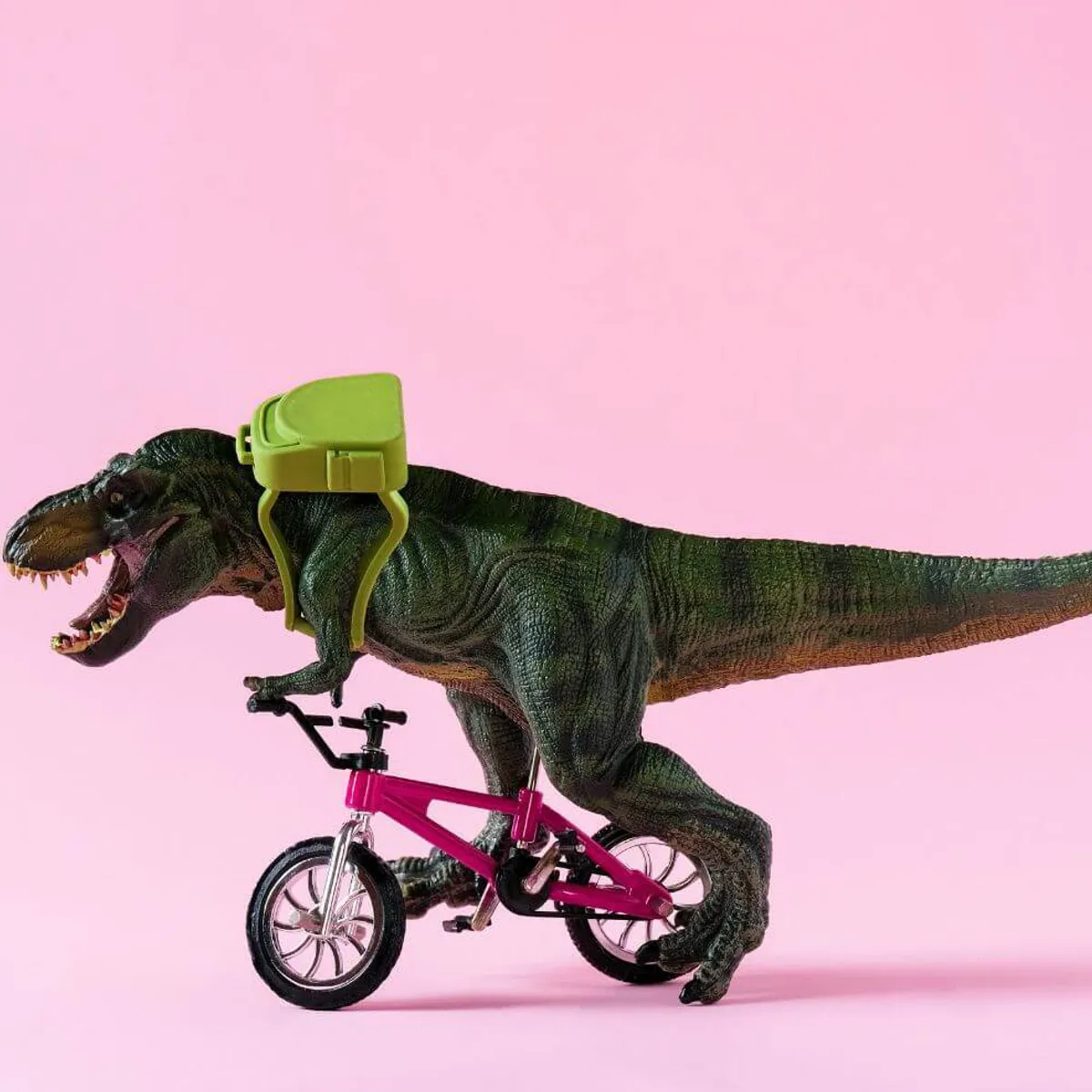 Dino on a bike 1